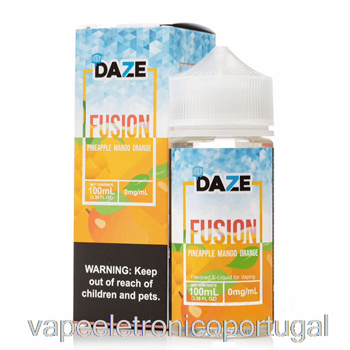 Vape Eletronico Iced Abacaxi Manga Laranja - 7 Daze Fusion - 100ml 6mg